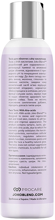 AHA Tonic - Joko Blend With Aha Acids Face Tonic — photo N3