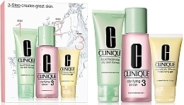 Fragrances, Perfumes, Cosmetics Set - Clinique 3-Step System Type III (soap/50ml + lot/100ml + Gel/30ml)