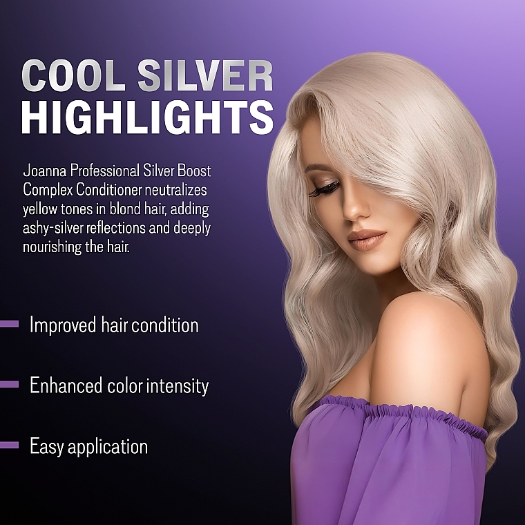 Blonde Hair Conditioner - Joanna Professional Silver Boost Complex Hair Conditioner — photo N3