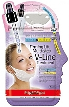 Fragrances, Perfumes, Cosmetics Correcting Neck Lifting Mask - Purederm Firming Lift Multi-step V-Line Treatment