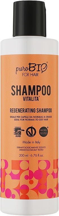 Regenerating Shampoo - puroBIO Cosmetics For Hair Regenerating Shampoo — photo N1