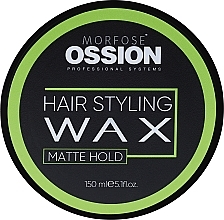 Matte Hair Styling Wax - Morfose Ossion Matte Hold Hair Styling Wax — photo N4