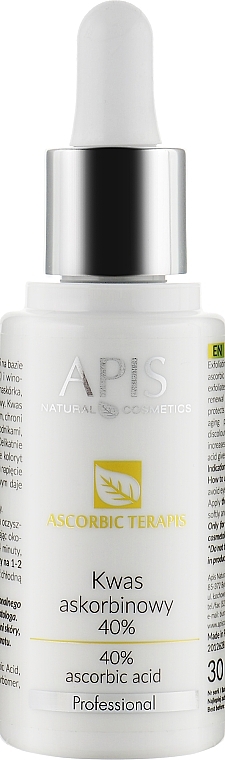Ascorbic Acid 40% - APIS Professional Ascorbic TerApis Ascorbic Acid 40% — photo N1