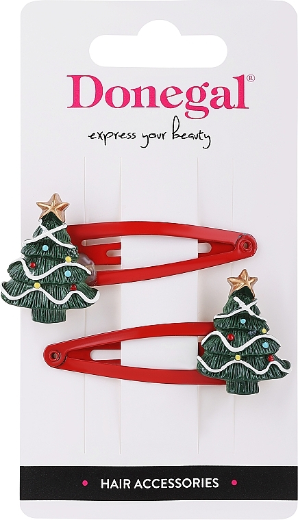 Hair Clips FA-5738+1, Christmas trees - Donegal — photo N1