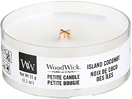 Fragrances, Perfumes, Cosmetics Scented Candle in Glass - WoodWick Petite Candle Island Coconut