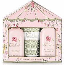 Set - Baylis & Harding Royale Garden Rose, Poppy & Vanilla Luxury Trio Bathing Gift Set (sh/cr/300 ml + sh/gel/300 ml + b/lot/200 ml) — photo N1