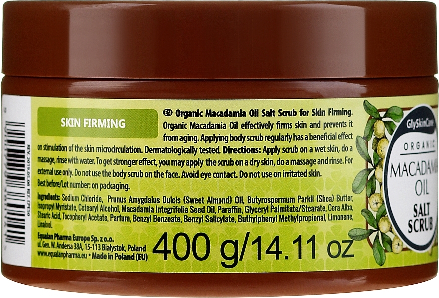 Salt Pelling with Macadamia Oil - GlySkinCare Macadamia Oil Salt Scrub — photo N2