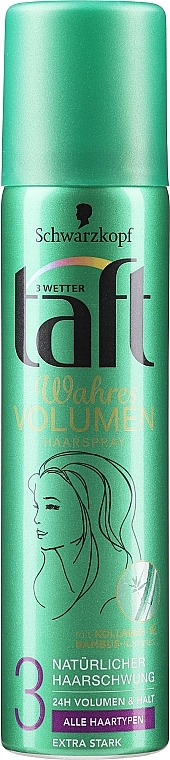 Extra Strong Hold Volume Fresh Hair Spray - Schwarzkopf Taft Volume Fresh — photo N1