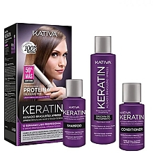 Fragrances, Perfumes, Cosmetics Set - Kativa Keratin (shm/250ml + cond/200ml + hair/cr/150ml)