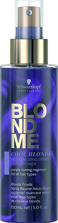 Neutralizing Spray Conditioner for Cool Blonde Hair - Schwarzkopf Professional Blondme Cool Blondes Neutralizing Spray Conditioner — photo N1