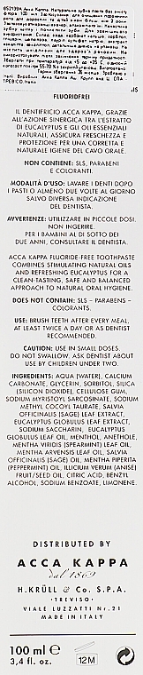 Natural Fluorine-Free Toothpaste - Acca Kappa Natural Fluoride-Free Toothpaste — photo N2