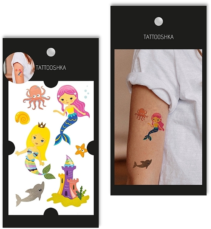 Temporary Tattoo "Friendly Mermaids" - Tattooshka — photo N1