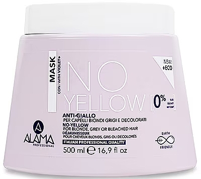 Yellowness Neutralization Dyed Hair Mask - Alama No Yellow Mask — photo N1