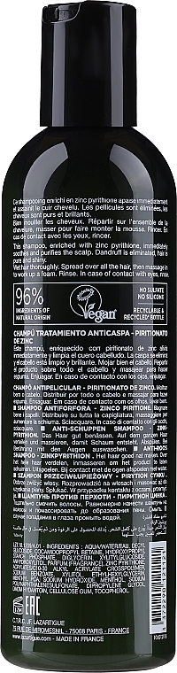 Anti-Dandruff Shampoo - Lazartigue Clear Shampoo Anti-dandruff Shampoo Zinc Pyrithione — photo N2