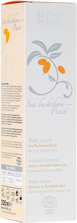 Body Lotion "Sea Buckthorn and Peach" - Eco Cosmetics — photo N1