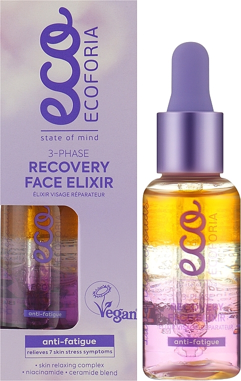 Face Elixir - Ecoforia Lavender Clouds 3-Phase Recovery Face Elixir — photo N2