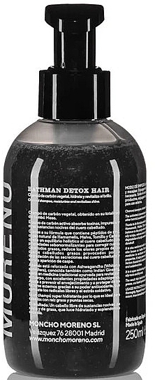 Activated Charcoal Shampoo - Moncho Moreno Bathman Detox Hair Shampoo — photo N2