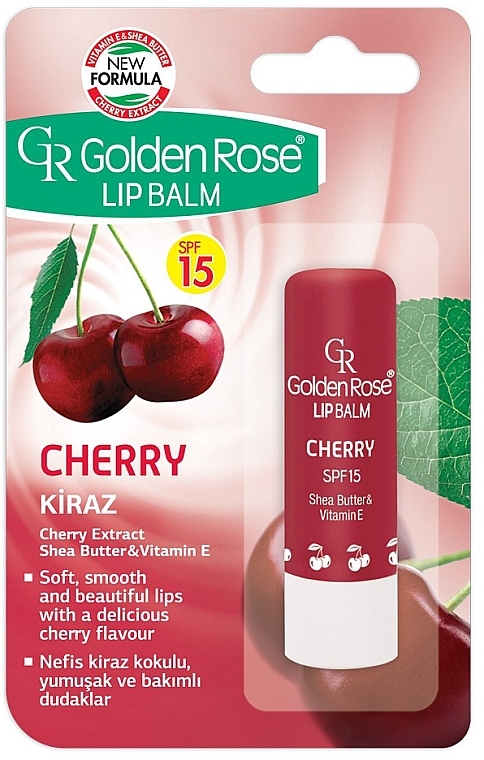 Lip Balm - Golden Rose Lip Balm Cherry SPF15 — photo N1