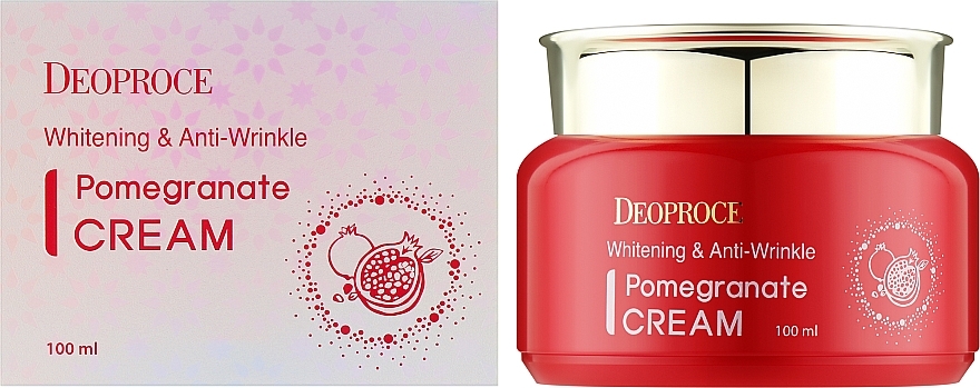 Anti-Aging Face Cream with Pomegranate Extract - Deoproce Whitening & Anti-Wrinkle Pomegranate Cream — photo N2