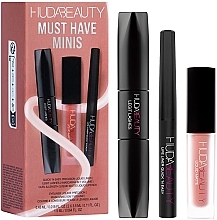 Fragrances, Perfumes, Cosmetics Set - Huda Beauty Must Have Minis Set (lipstick/1.9 ml + mascara/ 2x3.5 ml + eye/liner/0.45 ml)