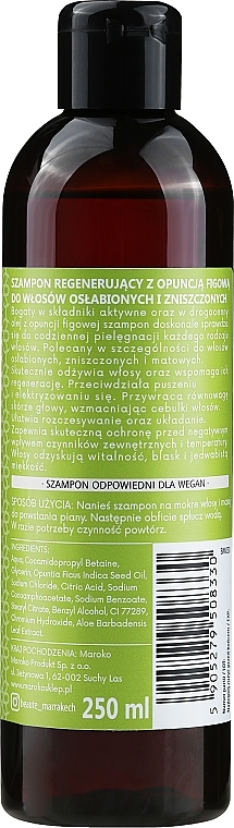 Weak & Damaged Hair Shampoo - Beaute Marrakech Shampoo With Prickly Pear Oil — photo N2