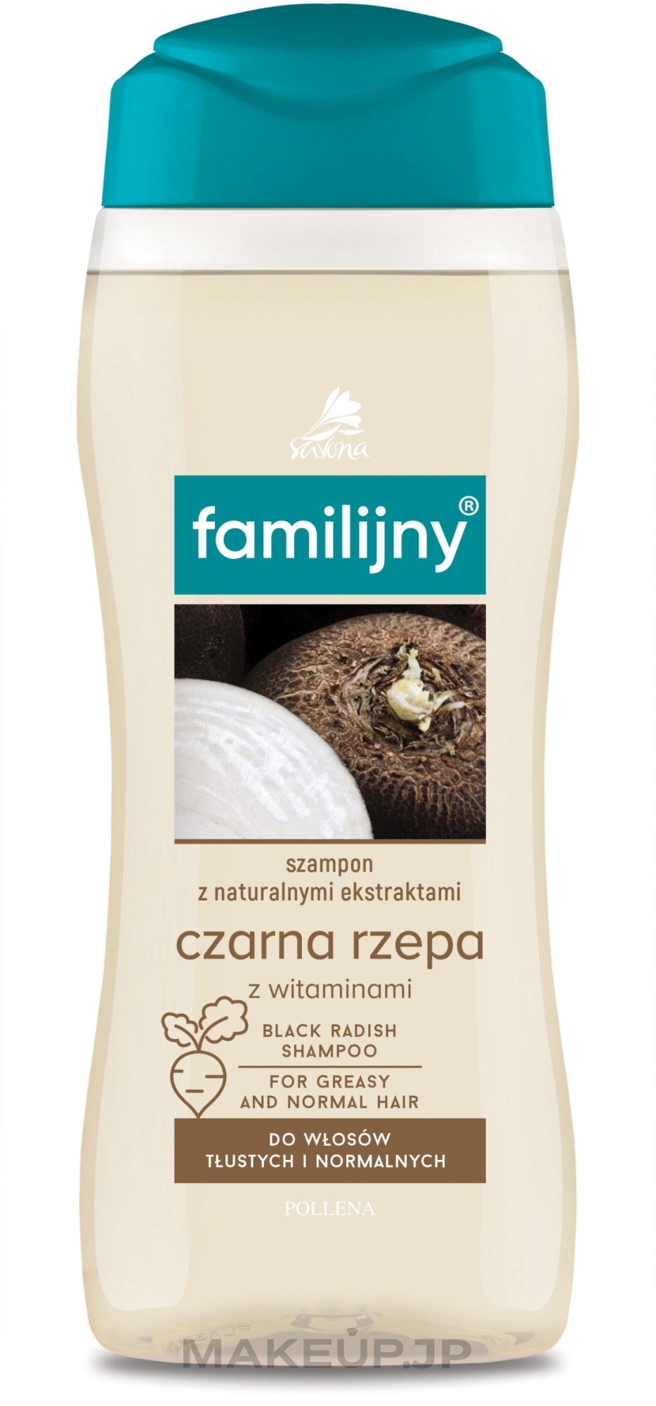 Normal & Oily Hair Shampoo - Pollena Savona Familijny Black Radish & Vitamins Shampoo — photo 300 ml
