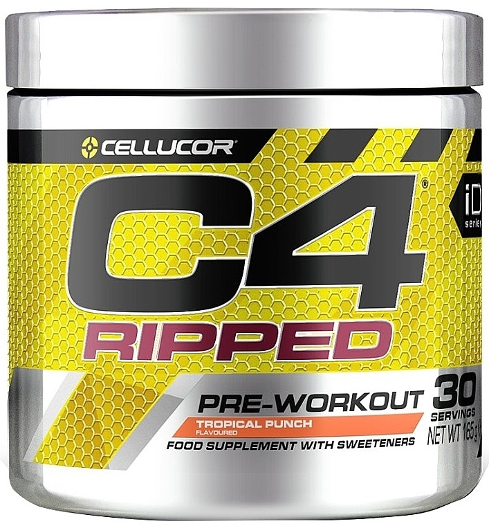 Fruit Punch Pre-Workout Fat Burner - Cellucor C4 Ripped Tropical Punch — photo N1