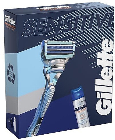 Set - Gillette SkinGuard Sensitive (razor + shave/gel/200ml) — photo N1