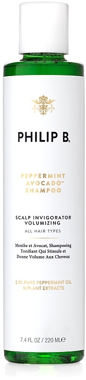 Mint & Avocado Shampoo - Philip B Peppermint and Avocado Volumizing and Claryfying Shampoo — photo N2