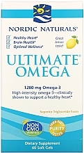 Dietary Supplement, soft gels "Omega-3", 1280 mg - Nordic Naturals Ultimate Omega Lemon — photo N2