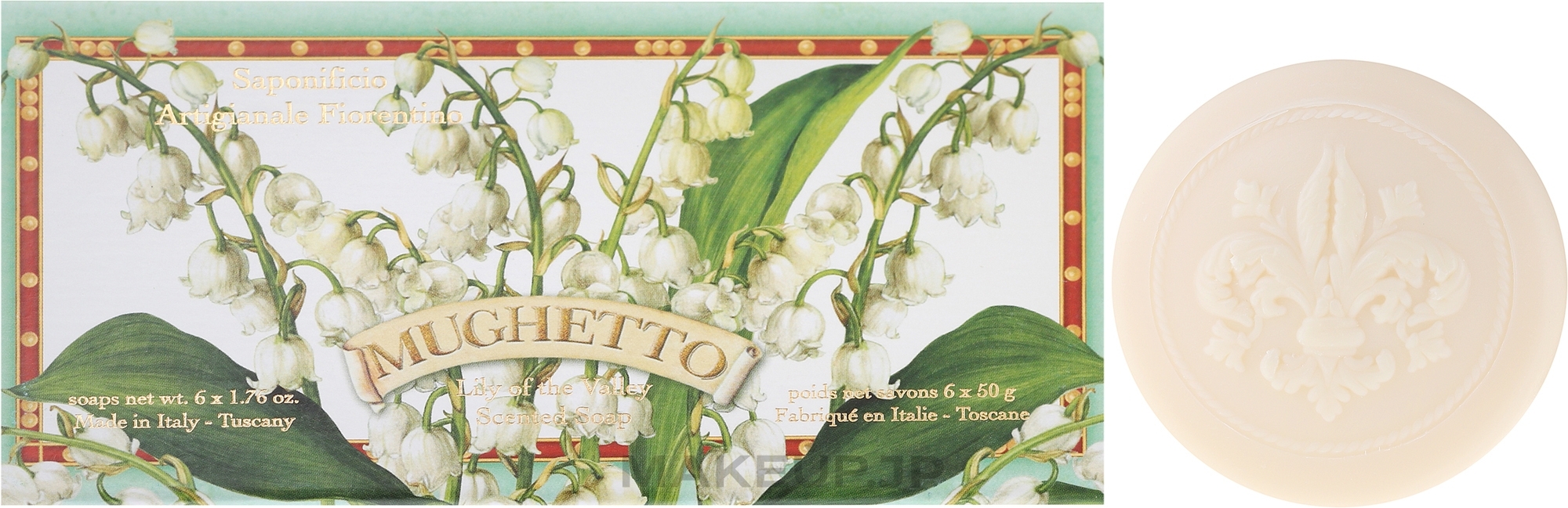 Toilet Soap Set "Lily Of The Valley" - Saponificio Artigianale Fiorentino Lily Of The Valley (Soap/6x50g) — photo 6 x 50 g