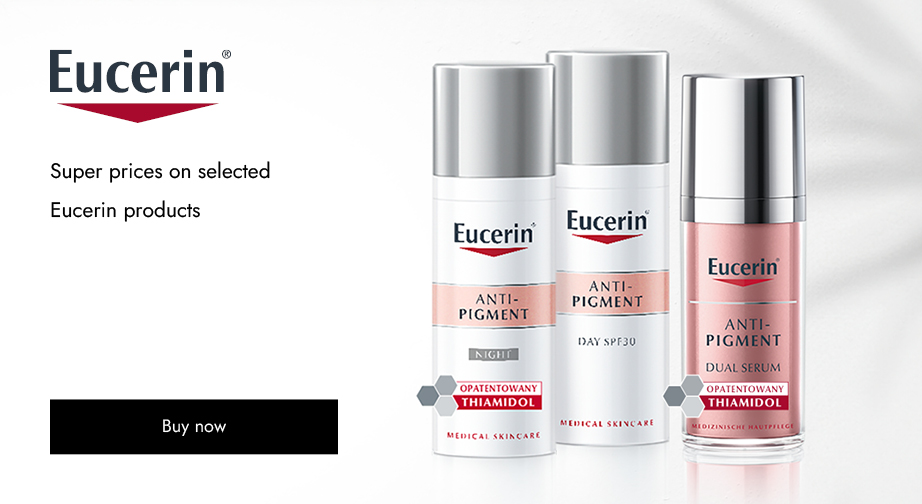 Super prices on selected Eucerin products. Prices on the site already include a discount