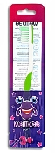 Kids Toothbrush, soft, 3+ years, white and green - Wellbee Toothbrush For Kids — photo N2