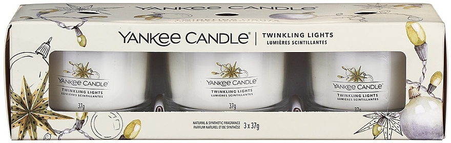 Scented Mini Candle in Jar - Yankee Candle Twinkling Lights Filled Votive — photo N1