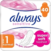 Sanitary Napkins, 40 pcs - Always Ultra Sensitive Normal Quattro — photo N2