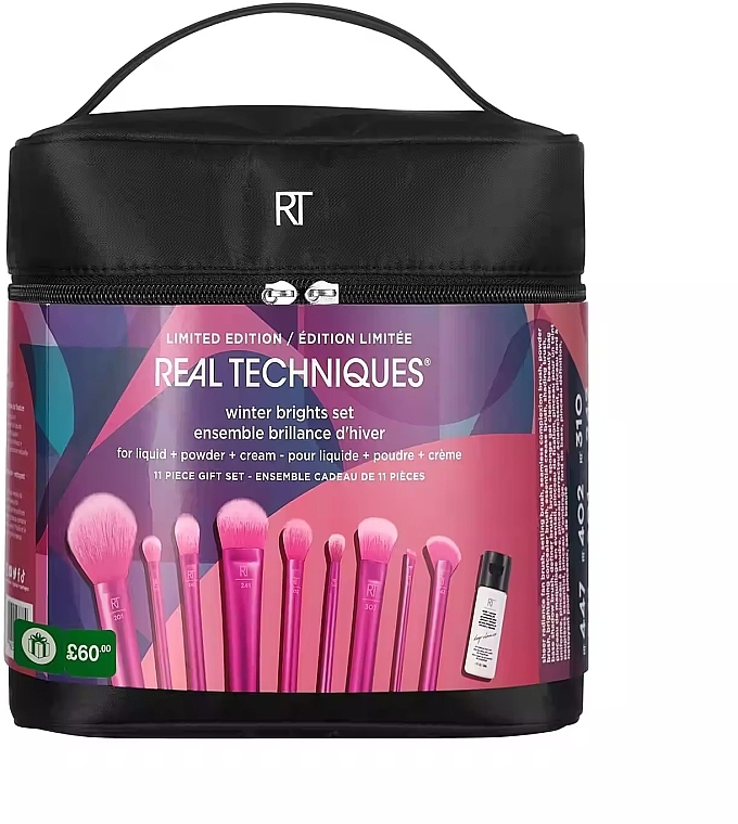 Makeup Brush Set - Real Techniques Limited Edition Winter Brights — photo N1