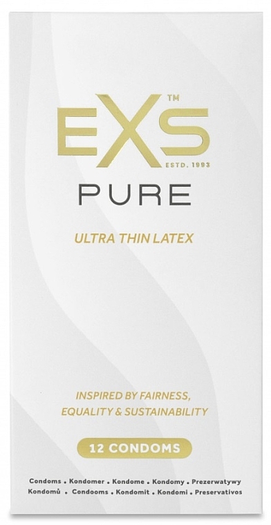 極薄コンドーム 12個 - EXS Pure Ultra Thin Latex Condoms	 — photo N1