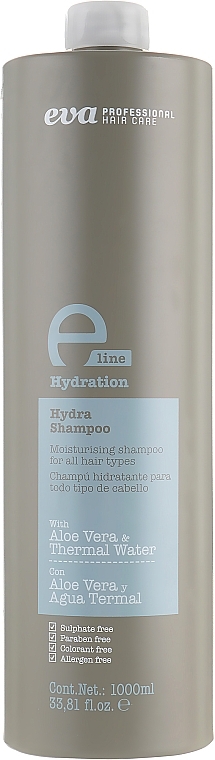 Moisturizing Shampoo for All Hair Types - Eva Professional E-line Hydration Shampoo — photo N3