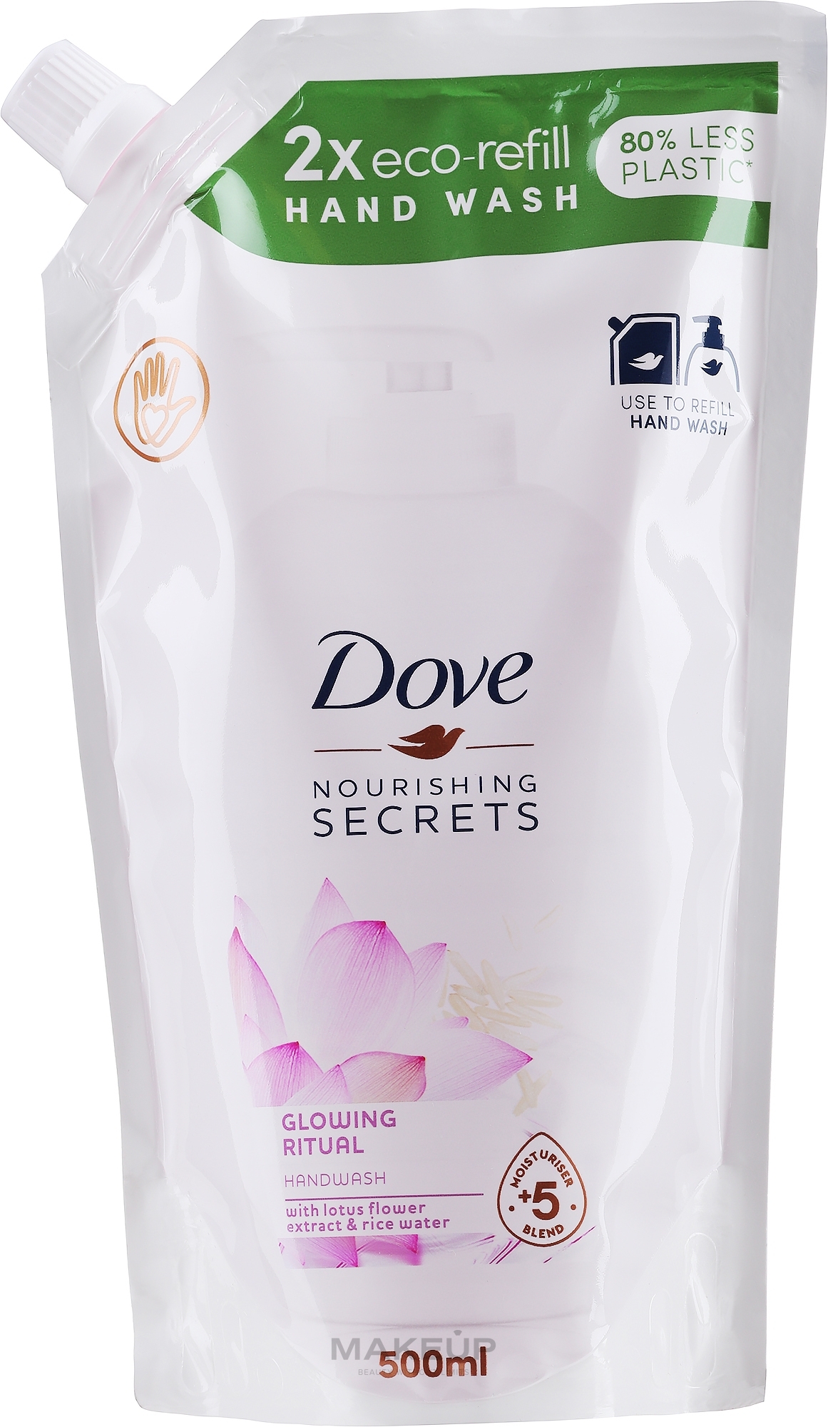 Hand Liquid Soap "Lotus Flower" - Dove Nourishing Secrets Glowing Ritual Hand Wash (doypack) — photo 500 ml