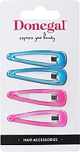 Fragrances, Perfumes, Cosmetics Hair Clips, FA-5667+2, 4 pcs, blue+pink - Donegal