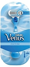 Fragrances, Perfumes, Cosmetics Razor with 2 Replaceable Cartridges, blue - Gillette Venus Smooth