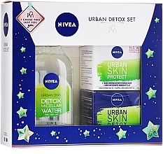 Fragrances, Perfumes, Cosmetics Set - Nivea Urban Detox Set (micel/water/400ml + cream/50ml + cream/50ml)