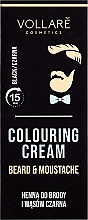 Moustache & Beard Color, black - Vollare Colouring Cream Beard & Moustache Black — photo N1