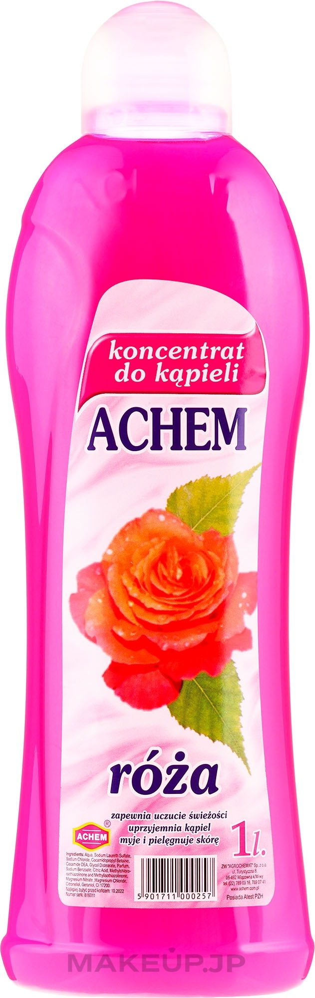 Liquid Bath Concentrate "Rose" - Achem Concentrated Bubble Bath Rose — photo 1000 ml