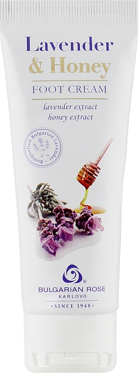 Foot Cream "Lavender & Honey" - Bulgarian Rose Lavender And Honey Foot Cream — photo N2