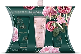 Fragrances, Perfumes, Cosmetics Set - Grace Cole The Luxury Bathing Velvet Rose & Peony Set (h/cr/50ml*3)