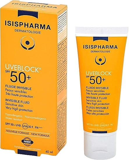 Invisible Fluid SPF 50+ - Isispharma Uveblock SPF50+ Fluid Invisible — photo N1