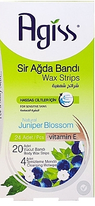 Body Depilation Strips with Natural Juniper Extract & Vitamin E - Agiss Wax Strips for Sensitive Skin — photo N1