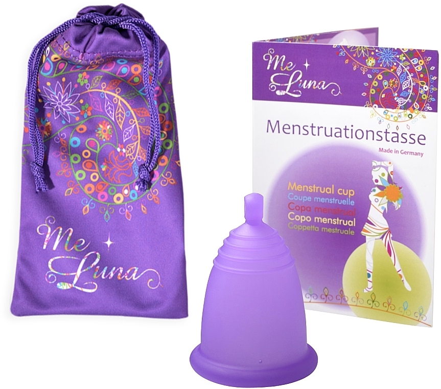 Menstrual Cup with Ball, size L, purple - MeLuna Classic Menstrual Cup Ball — photo N1