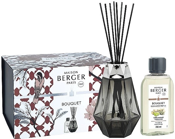 Set - Maison Berger Wilderness Prisme Black Reed Diffuser Gift Set (diffuser/200ml + refill/200ml) — photo N1